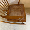 Mid-Century Modern Spindle Back Cane Seat Rocking Chair