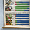 Midcentury Educational Common Foods Roll Up Chart