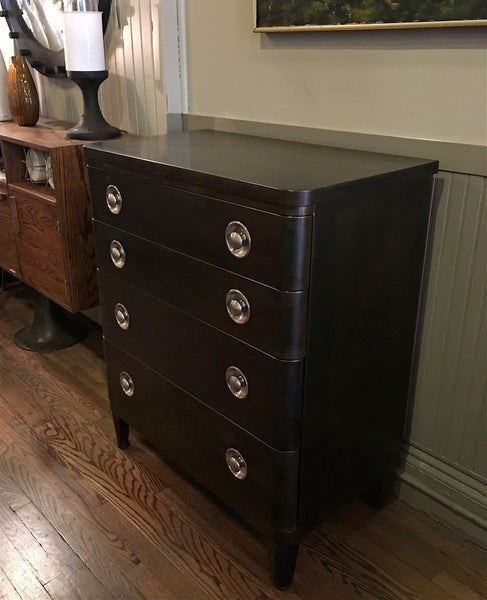simmons metal highboy dresser Gunmetal Highboy Dresser Bel Geddes Simmons – cityFoundry