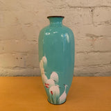 Turquoise Blue Enamel Vase