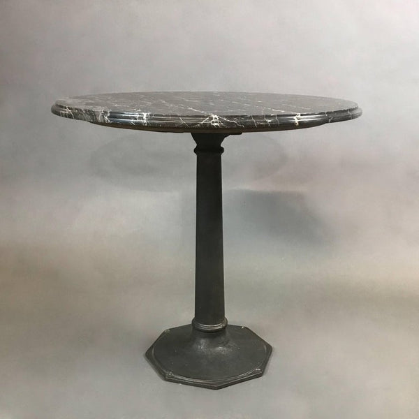 Vintage Black Marble Cafe Bistro Dining Table – cityFoundry