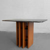 Danish Modern Marble And Teak Panel Side Table