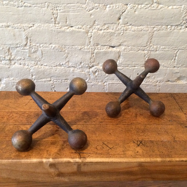 Pair Of Vintage Cast Iron Jacks cityFoundry