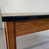 Industrial Oak Laboratory Console Table