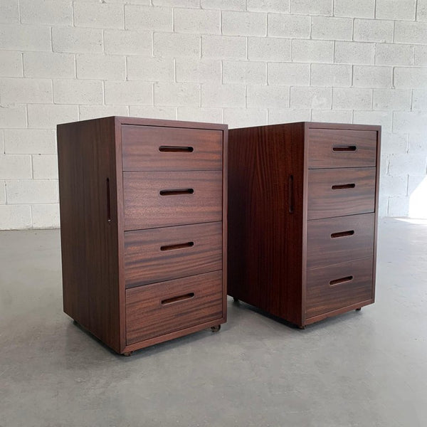 Mid Century Modern Walnut Office Filing Cabinets By Edward Wormley For ...