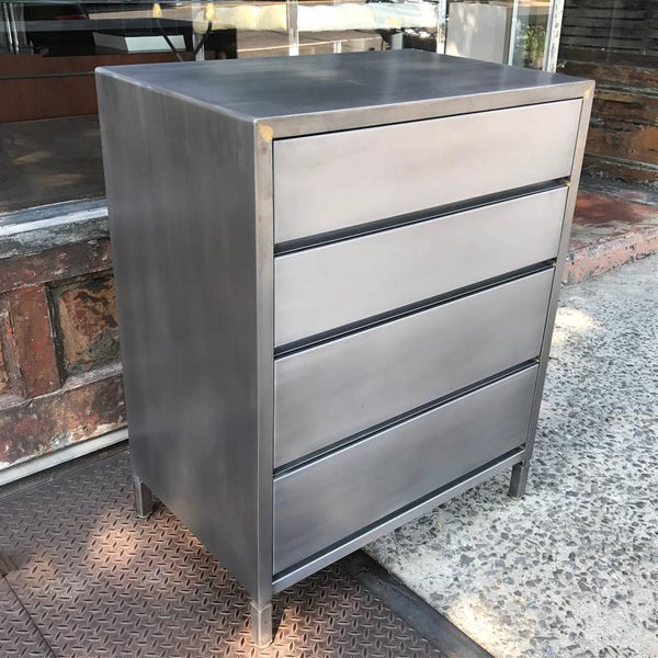 Vintage Industrial Brushed Steel Dresser – cityFoundry
