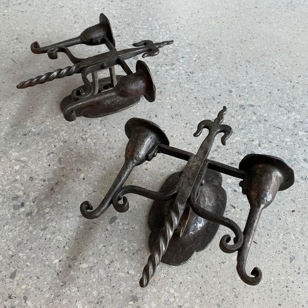 Gothic Revival Cast Iron Candle Wall Sconces cityFoundry
