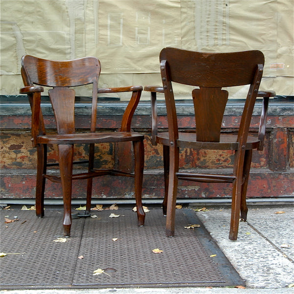 Vintage Oak Library Chairs cityFoundry