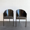 Pair of Black Costes Chairs by Philippe Starck