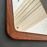 Custom Modern Minimal Walnut Wall Mirror