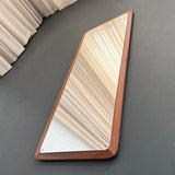 Custom Modern Minimal Walnut Wall Mirror