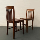 Early 20th Century Clark & Gibby Walnut Library Desk Chairs