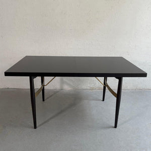 T.H. Robsjohn-Gibbings Style Ebonized Mahagony Dining Table