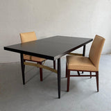 T.H. Robsjohn-Gibbings Style Ebonized Mahagony Dining Table