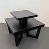 Art Deco Black Lacquered Tiered Side Table In The Style Of Paul Frankl