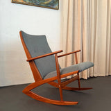 Danish Modern Teak Rocking Chair By Holger Georg Jensen For Tønder Møbelværk