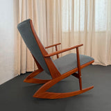 Danish Modern Teak Rocking Chair By Holger Georg Jensen For Tønder Møbelværk