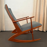 Danish Modern Teak Rocking Chair By Holger Georg Jensen For Tønder Møbelværk