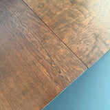 Swiss Mid-Century Modern Burl Walnut Chrome Extension Dining Table, John Stuart
