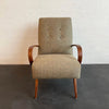 Mid-Century Modern Bentwood Upholstered Armchair By Jaroslav Smidek