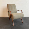 Mid-Century Modern Bentwood Upholstered Armchair By Jaroslav Smidek