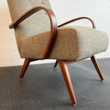 Mid-Century Modern Bentwood Upholstered Armchair By Jaroslav Smidek