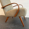 Mid-Century Modern Bentwood Upholstered Armchair By Jaroslav Smidek