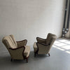 Pair Of Art Deco Wingback Lounge Chairs