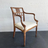 Antique Egyptian Revival Carved Maple Armchair