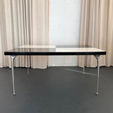 Mid-Century Modern "Gazelle" Cast Aluminum Checkered Dining Table By Shelby Williams