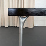 Mid-Century Modern "Gazelle" Cast Aluminum Checkered Dining Table By Shelby Williams