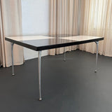 Mid-Century Modern "Gazelle" Cast Aluminum Checkered Dining Table By Shelby Williams