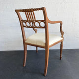 Antique Egyptian Revival Carved Maple Armchair