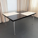 Mid-Century Modern "Gazelle" Cast Aluminum Checkered Dining Table By Shelby Williams