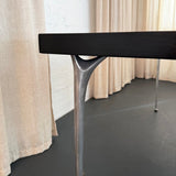 Mid-Century Modern "Gazelle" Cast Aluminum Checkered Dining Table By Shelby Williams