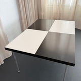 Mid-Century Modern "Gazelle" Cast Aluminum Checkered Dining Table By Shelby Williams