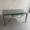 Industrial Midcentury Brushed Steel Police Desk