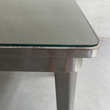 Industrial Midcentury Brushed Steel Police Desk