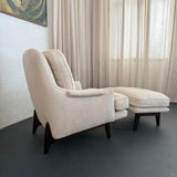 Mid-Century Modern Lounge Chair Ottoman Set By Roger Sprunger For Dunbar