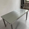 Industrial Midcentury Brushed Steel Police Desk