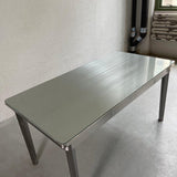 Industrial Midcentury Brushed Steel Police Desk