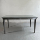 Industrial Midcentury Brushed Steel Police Desk