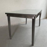 Industrial Midcentury Brushed Steel Police Desk