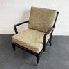 Hollywood Regency Lacquered Mahogany Lounge Chair