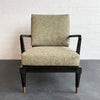 Hollywood Regency Lacquered Mahogany Lounge Chair