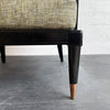 Hollywood Regency Lacquered Mahogany Lounge Chair