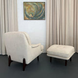Mid-Century Modern Lounge Chair Ottoman Set By Roger Sprunger For Dunbar