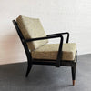 Hollywood Regency Lacquered Mahogany Lounge Chair