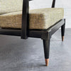 Hollywood Regency Lacquered Mahogany Lounge Chair