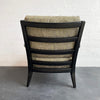 Hollywood Regency Lacquered Mahogany Lounge Chair